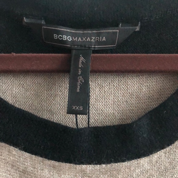 BCBG Striped Sweater | Black & Brown - Picture 2 of 4